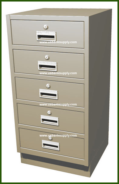 Standing Height Pedestal System with 5 Drawers - Main Image