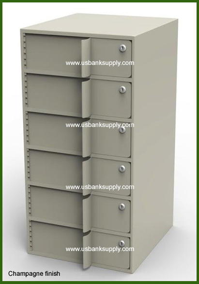 Single-Width Vault Interior Unit with 6 Teller Lockers - Main Image