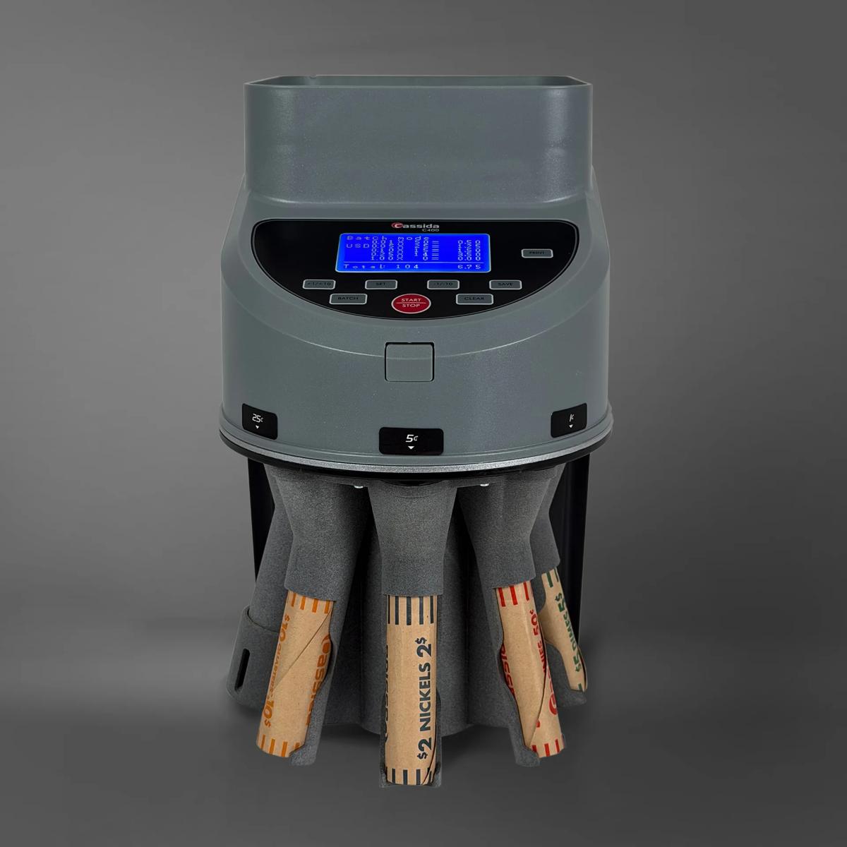 CASSIDA BUSINESS GRADE HIGH SPEED MIXED COIN SORTER & COUNTER WITH COIN WRAPPER FILLING - Main Image