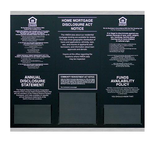 Metal Frame With Accent Rails for Six 11 x 14 Mandatory Magnetic Signs - Main Image