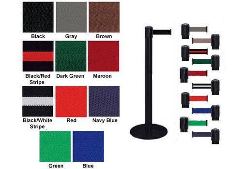QueuePole Retractable Tape Stanchions with 7-1/2' Tape USPOSTBK 