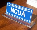 NCUA SIGN ON ACRYLIC BASE - Main Image