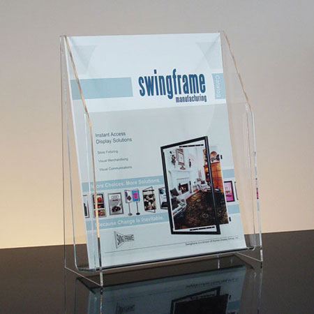 Clear Acrylic 1-Pocket Literature Holder for 4