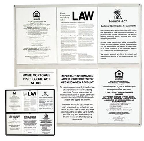 Acrylic Wall Frame for Six 11x14 Mandatory Signs Printed on Card Stock or Paper - Main Image