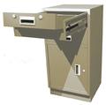 Standing Height Teller Pedestal With Removable Cash Drawer,1 S Drawer And Storage Cabinet With Adjustable Shelf - Main Image