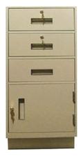 Standing Height Teller Pedestal With 3 locking Drawers And Locking Storage Compartment -- $899.00 - Main Image