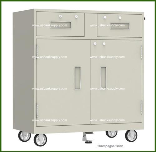 Two Drawer One Cabinet Mobile Teller Truck - Main Image