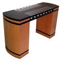 Two-Sided Check Desk with Curved Counter, 16 Compartments --Price On 7/19/23 -- $7,379.40 - Main Image