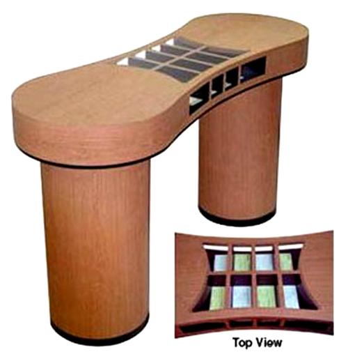 Infinity Curved TwoSided Check Desk with 8 compartments U.S. Bank