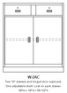 Double-width banking cabinet W-2AC