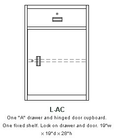 Sitting-Height Teller Pedestal L-AC