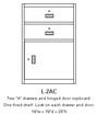 Sitting-Height Bank Cabinet L-2AC 