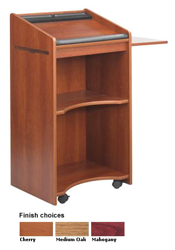Mobile Lecturn, 4 Swivel Casters, 2 Locking - Main Image