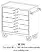 Double-Wide tray truck, 10 compartments with dual-custody locks M-10N