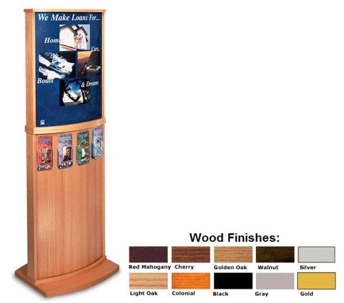 Two-Sided, Floor-Standing Convex Poster or Graphics Display - Main Image
