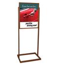 Simple 2-sided standing display frame for graphics
