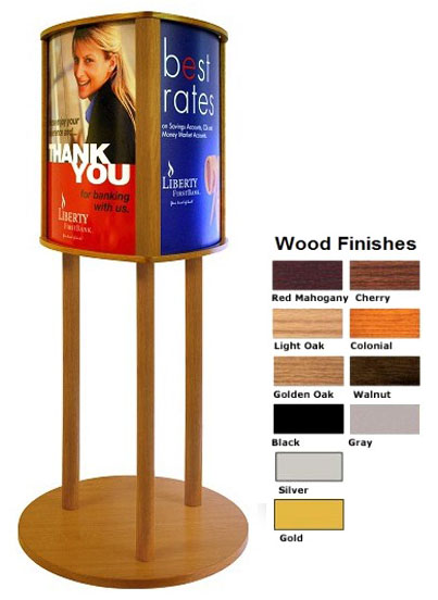 Three-Sided, Floor-Standing Convex Graphics Display - Main Image