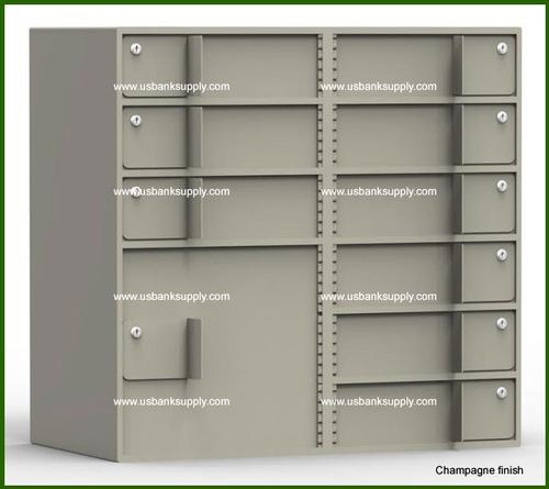 Double-Width Vault Interior Unit with 9 Teller Lockers and 1 Coin Cabinet - Main Image
