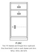 Single-width, standing-height teller pedestal