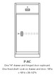 Single-width, standing-height pedestal Model P-AC