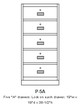 Single-width, standing-height pedestal Model P-5A