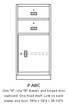 Single-width, standing-height pedestal Model P-ABC