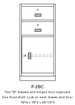 Single-width, standing-height pedestal Model P-2BC