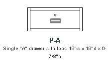 Single-width, standing-height pedestal Model P-A