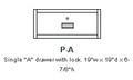 Single-width, standing-height pedestal Model P-A