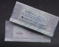 Translucent top and bottom sheet document carriers, 4 x 8-3/4 and 4 x 9, for two-sided imaging, sealed on three sides
