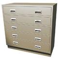 Double Wide Standing Height Teller Pedestal with 5 D Drawers  - Main Image