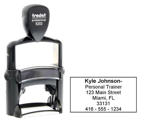 Model 5203 One Color Self-inking Stamp 1-1/8