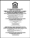 Equal Housing Lender Mandatory Sign -- FDIC Banks -- Black Text on White