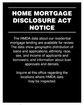 Home Mortgage Disclosure Act Notice Mandatory Sign