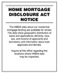 Home Mortgage Disclosure Act Notice Mandatory Sign