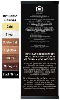 Metal Frame With Accent Rails For Two 11 x 14 Magnetic Mandatory Signs - Main Image