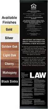 Wood-Sintra Frames for Three 11 x 14 Magnetic Mandatory Signs - Main Image