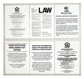 Clear Acrylic Frame for Six 11 x 14 Mandatory Signs # D019786C