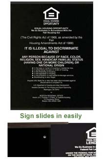 Economy Frame for One 11 x 14 Mandatory Sign - Main Image