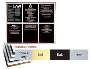 Aluminum Frame for Six 11 x 14 Mandatory Signs - Main Image