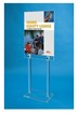 2-sided clear, acrylic floor poster stand