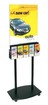 2-sided acrylic poster stand with wheels- U.S. Bank Supply