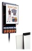 black magnetic poster fixture for 2- & 3-sided contemporary metal kiosks
