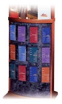 12-Pocket Acrylic Literature Holder with Wood Panel - Main Image