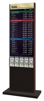 2-Sided Contemporary Metal Kiosk w/Printed Header - Main Image
