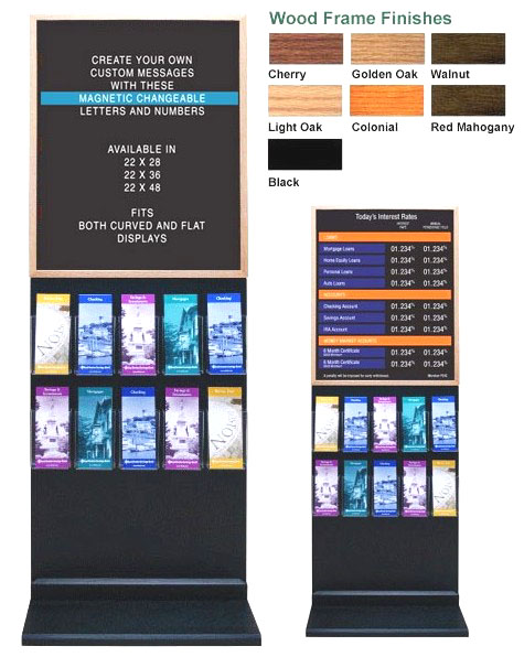 Two-Sided Floor Display With 10 Pocket Literature Holder EG111709