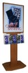 Floor-standing combination poster, rate and optional literature display EG07XM