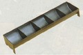 Plastic scoop till change tray with 5 rounded compartments, black