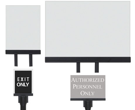 U.S. Bank Supply Acrylic Sign Holder for Tape Posts #USB6700 - Main Image