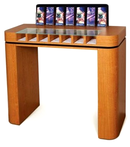 Curved-Laminate Counter with 7 Compartments -- PRICE $2,936.00 - Main Image